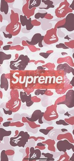 iPhone X Supreme Custom Wallpaper Dimensions Bape Camo