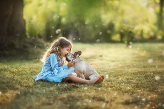 Dog And Girl Wallpaper