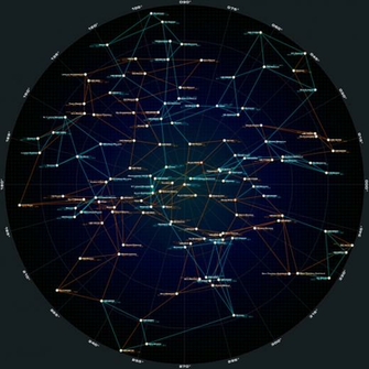 50ly Xy Planar Star Map By Wmediaindustries