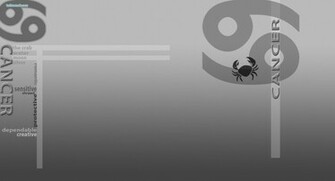 Zodiac Sign Cancer Gray Background Wallpaper And Image