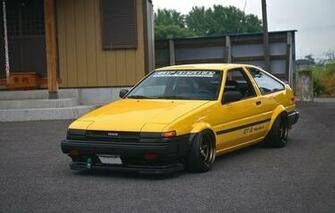 Wallpaper Toyota Ae86 Tuning Drift Race Yelow Stance Jdm Japan
