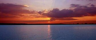 Sunset Sea Horizon Wallpaper Background Tv