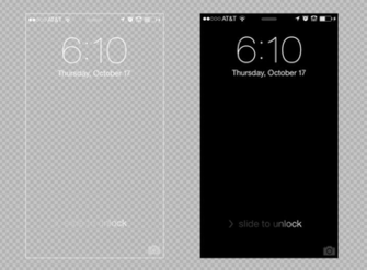 iPhone 5c 5s Lock Screen Background Template Psd