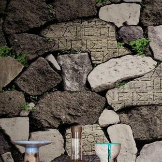 Rustic Style Stone Wallpaper Pvc Waterproof Background