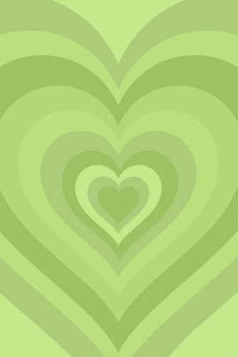 Wildflower Inspired Green Heart Wallpaper