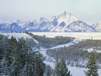 Snow Mountains Wyoming Wallpaper