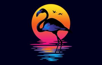 Wallpaper The Sun Color Minimalism Music Bird Retro