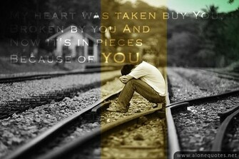 Sad Alone Boy In Love With Quotes Wallpaper