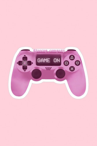 Pink Controller Game On Sticker By Teecupcompany