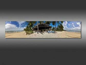 Panoramic Photo Panorama Sandy Beach African Coast Tanzanian