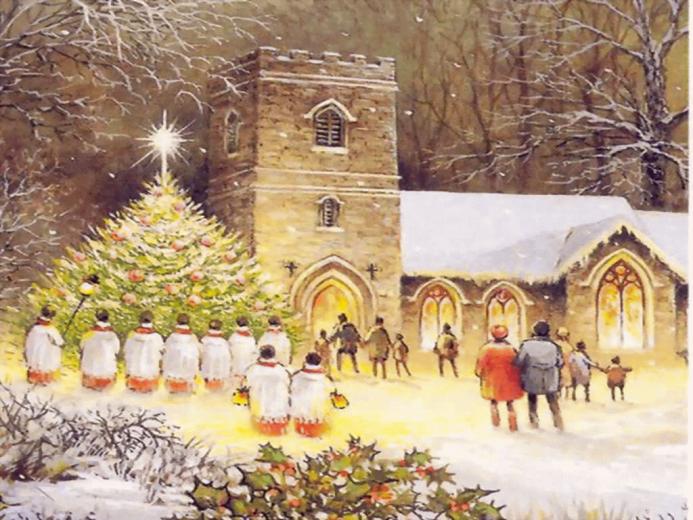 Country Christmas Background Wallpaper9