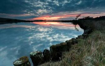 Evening Sunset Lake Wallpaper