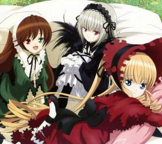 Rozen Maiden Shinku Suigintou Suiseiseki Android Wallpaper