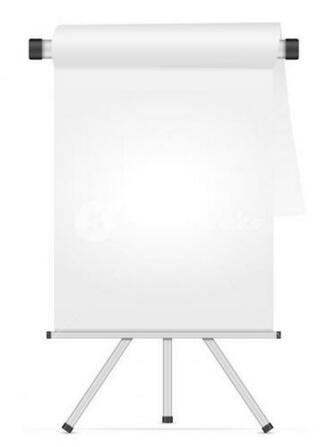 Whiteboard With Tripod On A White Background Royalty Stock