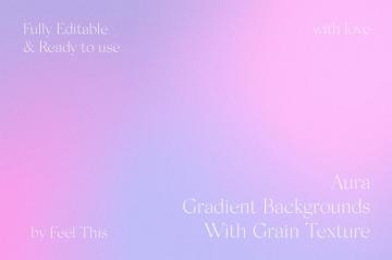 Aura Energy Gradient Background With Grain Texture Ps On