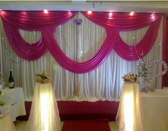 Stage Curtain Drapes Wedding Drape Pleated Backdrop With Swag