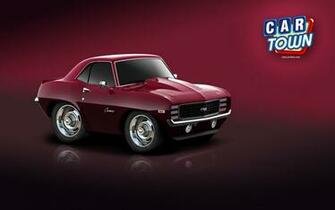 Car Town Red Camaro Computer Wallpaper Desktop Background