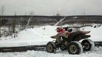 Landscapes Snow Honda Quad Bike Four Wheeler Wallpaper