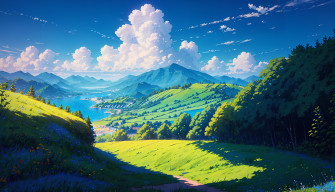 Anime Landscape 4k Ultra HD Wallpaper
