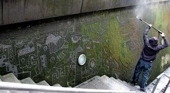 Reverse Graffiti Street Art In Belgium Wallpaper Hungama