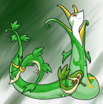 Snivy Servine Serperior By Cotton Bird