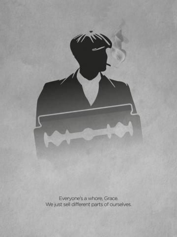 Thomas Shelby From Peaky Blinders Serie Minimalist Poster And
