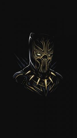 Black Panther Killmonger Minimal iPhone Wallpaper