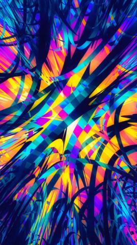 Destruction Stripes Abstract Multicolor Wallpaper