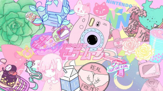 Kawaii Pink Aesthetic Desktop Wallpaper