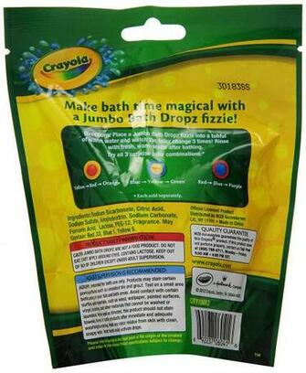 Amazon Crayola Jumbo Bath Dropz Scented Color Fizzie