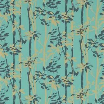 Teal Gold Beechgrove Vintage Ii Sanderson Wallpaper