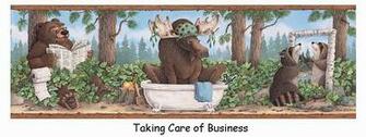 Bear Moose Raccoon Taking Care Of Business