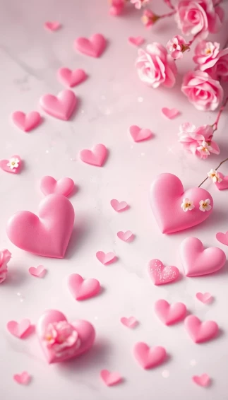 Pink Valentine S Day Heart Wallpaper