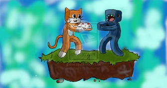 Mr Stampy Cat And Squid By Babyblue1912