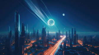 A 4k Ultra HD Wallpaper Of Futuristic Cityscape At Night With