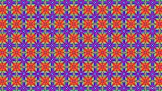 Rainbow Pattern Wallpaper With Squares Stars And Many Colors