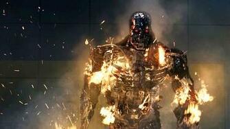 Burning Terminator Genisys Wallpaper On