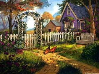 Country Cottage High Quality And Resolution Wallpaper