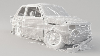 Fiat 126p Abandoned Scrap 3d Model Obj Fbx 3ds