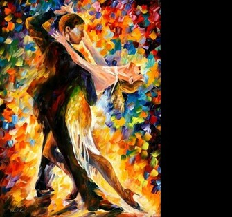 Leonid Afremov Tango Wallpaper