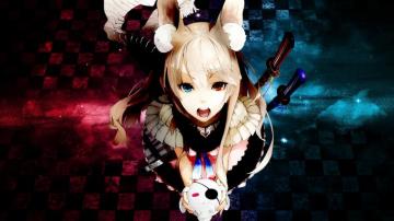 Anime Girl With Red Blue Evyes HD Wallpaper Id