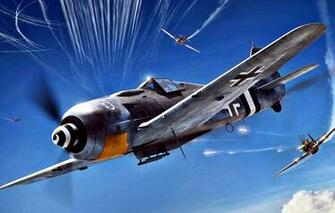 Wallpaper Attack P 51d Vapor Trail Sturmbock Fw 190a R8 Jg4