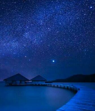 Beautiful Night Sky With Stars The Guy Moon