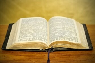 Open Bible Background Old On Golden