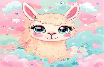 Kawaii Llama Wallpaper