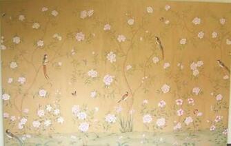 Handpainted Silk Wallpaper Asian Other Metro By
