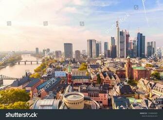 Frankfurt Am Main Germany November Panoramic
