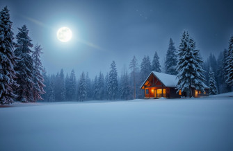 Winter Night Scenes Wallpaper