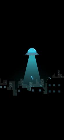 Black Amoled Wallpaper Ufo Abduction