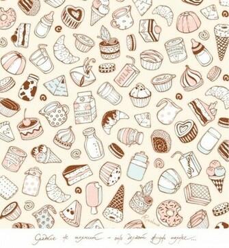 Background Candy Chocolate Cupcake Cute Drawing Food Ice Cream